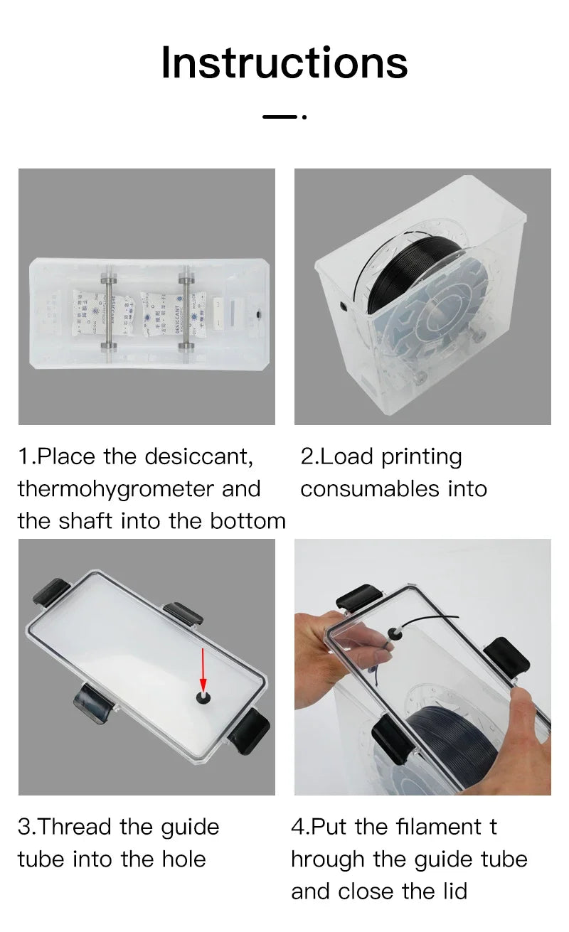 3D Printer Filament Dryer Box Airtight And Moisture-Resistant Real-Time Monitoring For 3D Printer PLA ABS Filaments