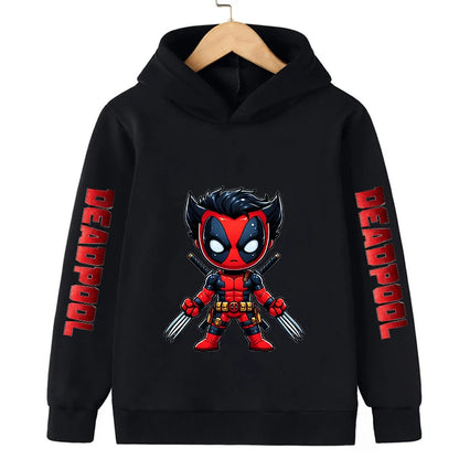 Deadpool Children Hoodies Girl Boy Kids New Fashion Pullover Autumn Winter Clothing Cartoons Casual Clothes Kid Tops Sweatshirts