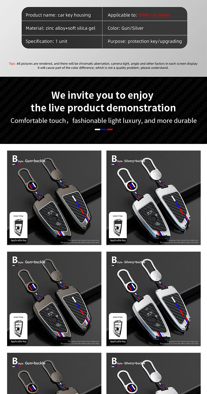 Car Key Case Cover Fob Keyring For BMW F30 F11 X3 F25 Serie 1 E39 X4 G20 X5 G05 F40 X6 F44 216 X1 G30 320i Car Styling