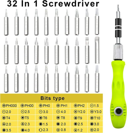 Tool Repair 32 In 1 Precision Screwdriver Set Mini Magnetic Screwdriver Bits Kit Phone Mobile IPad Camera Maintenance Cacciaviti