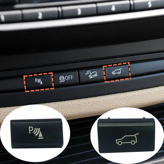 Car Assist Reversing Radar sensor Control Switch P ButtonTailgate  Button Rear Trunk Switch Cover Fit For BMW X5 E70 X6 E71