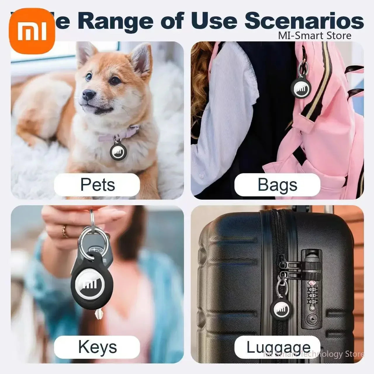 Xiaomi Wireless Smart Tracker Bluetooth 5.0 Two-Way Location Mini Portable Kids Pets Key Luggage Loss Prevention for IOS Android