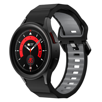 Silicone Strap for Galaxy Watch 5 Pro 45mm Silicone Wave Ocean Band for Samsung Galaxy Watch 5 4 Strap 40 44 45 Red Black