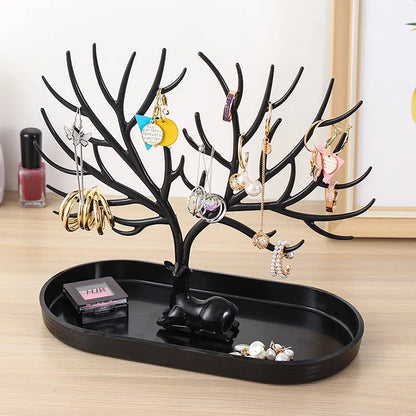 Deer Jewelry Display Stand Tray Storage Racks Earrings Necklaces Rings Jewelry Box Desktop Organizer Holder Make Up Packaging