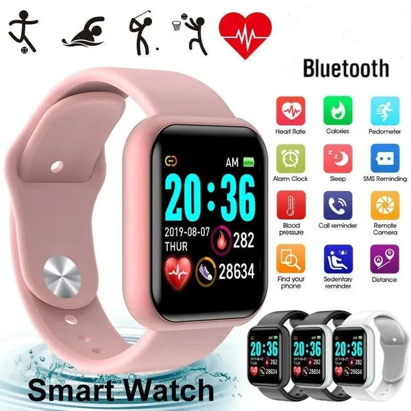 Orologio intelligente per donne e uomini, orologio da polso Bluetooth, lettore musicale per telefono, braccialetto sportivo per fitness, monitoraggio del sonno, orologi digitali