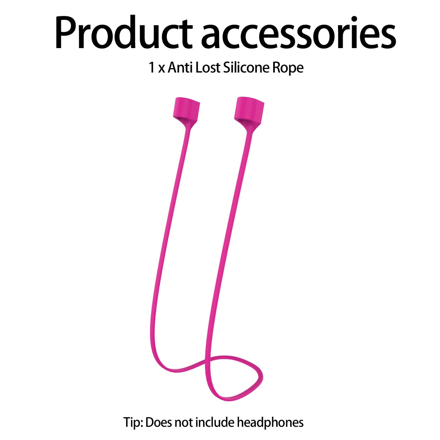 Silicone Magnetic String Rope For Apple AirPods Pro 2 3 Soft Anti-lost Cords Neck Strap For Air Ear Pods 1 2 Universal Earphone