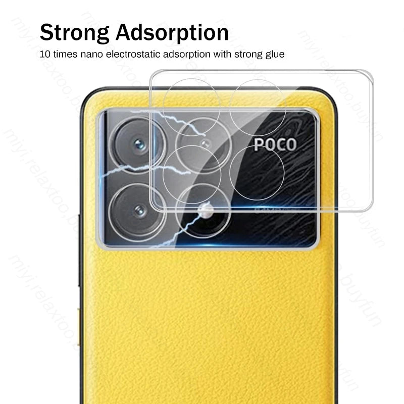 For Xiaomi Poco X6 Pro 5G Case 2Pcs 3D Tempered Glass Camera Protector PocoX6 PocoX6Pro Lens Cover Poko Little X6Pro X 6 Pro 6X