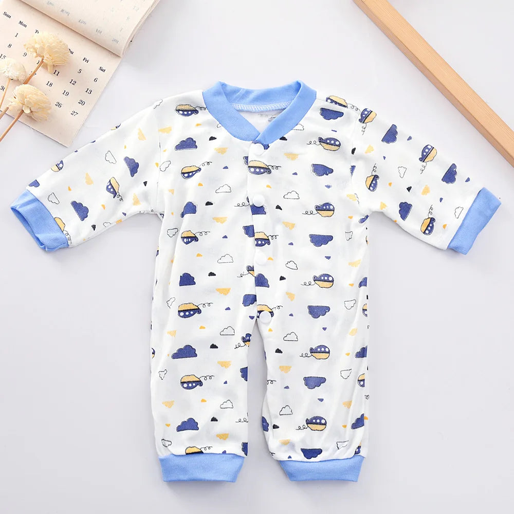 8Piece Spring Fall Baby Boy Clothes Toddler Girl Outfits Cartoon Cute Print Cotton Tops+Pants+Rompers Newborn Hospital Set BC323