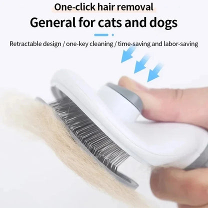 Pet Dog Brush Cat Comb Self Cleaning Pet Hair Remover Brush For Cats Dogs Grooming Tools Pets Dematting Comb Dogs Accessories