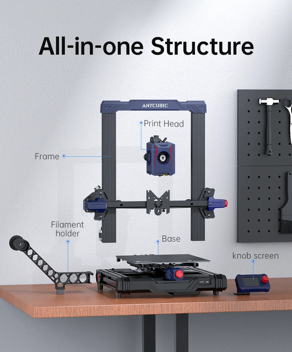 ANYCUBIC Kobra 2 Neo Mini FDM 3D Printer With Maximum Print Speed 250mm/s 9.8in/s New Integrated Extruder With UI Design