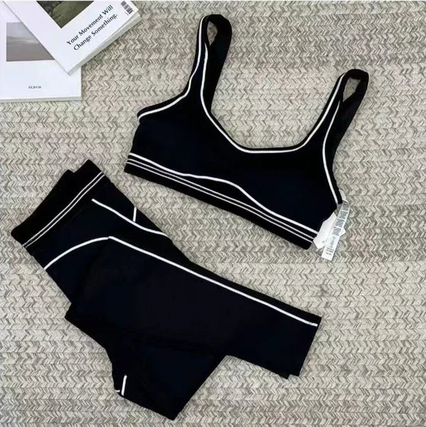Set sportivo casual da donna per yoga con imbottitura