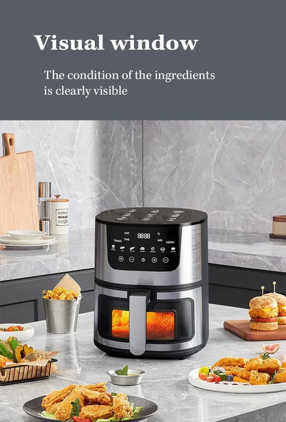 7L Electric Air Household Fritadeira Fryer Intelligent French Fry Machine with Large Capacity Electric Fryer