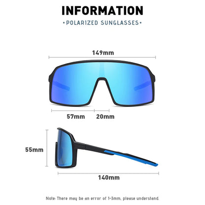 Large Frame UV400 Polarized Sports Cycling Bike Glasses Men Women TR90 MTB Baseball Running Fishing Softball Sunglasses