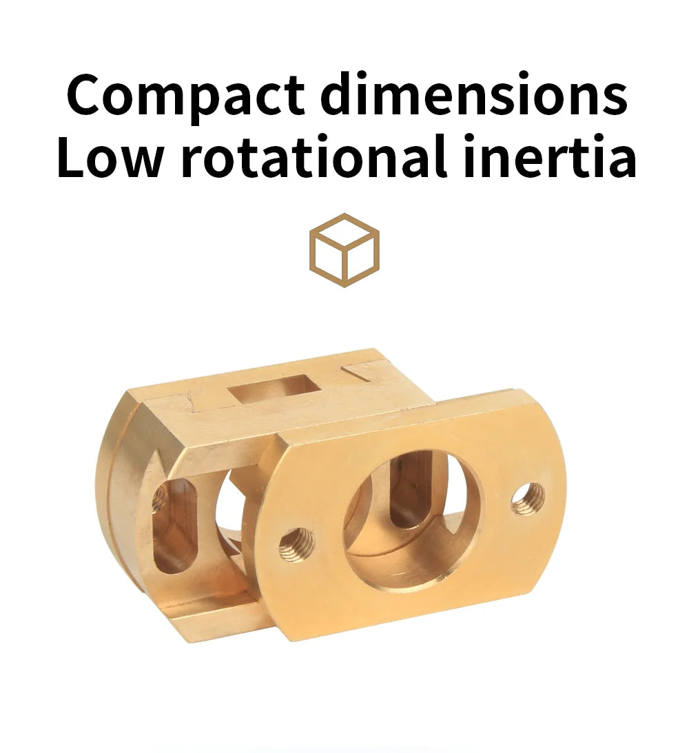 3DSWAY 18mm Oldham Coupling Ender 3 V2 CR10 CR10S Pro T8 Screw Coupler Z-Axis 8mm Brass Lead Screw Hot Bed for 3D Printer Parts