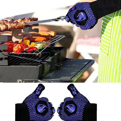 1pc High Temperature Protective Gloves, Resistant To High Temperature Of 800 Degrees, Silicone Barbecue Oven Microwave