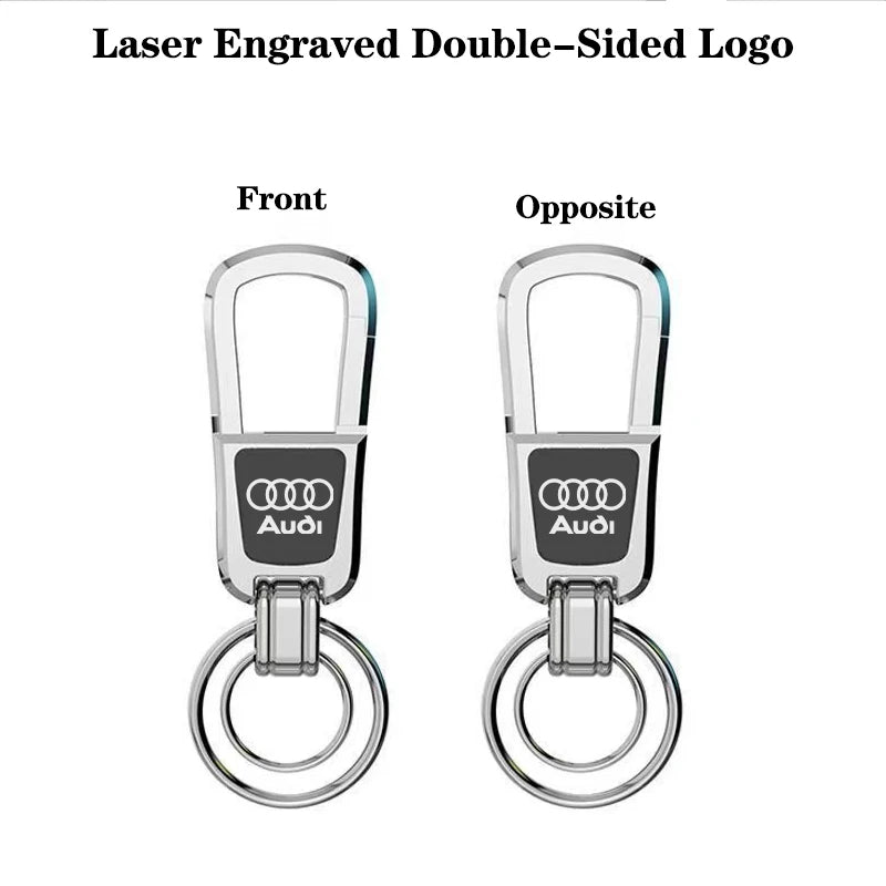 Fashion Metal Car Keychain Key Chain Ring Car Key Holder Auto Styling For Audi S Q7 A1 A7 Q3 8L TT Mk2 C5 A5 A3 A4 B8 8P 8V A6 C