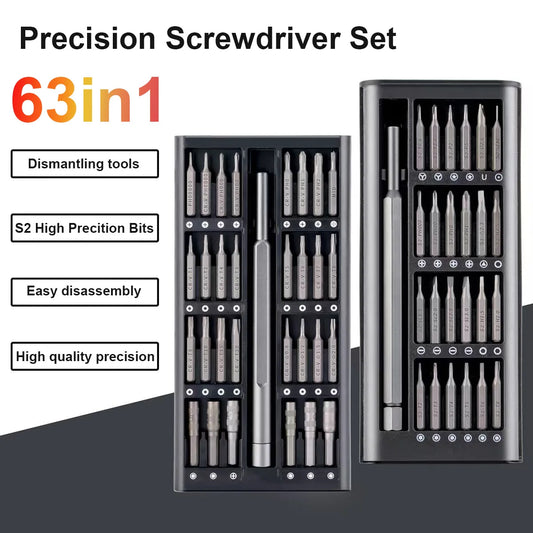 Magnetic Screwdriver torx Set 63 In 1 Kit Bits Precision Electronics PC Phone Disassembly Multifunctional Maintenance Tool ﻿