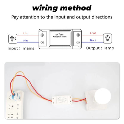 TUYA Smart WiFi Wireless Light Switch Universal DIY Module for Smart Home Automation Solution Works with Alexa Google Home