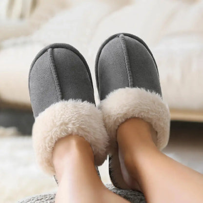 Comwarm Fuzzy House Slippers For Women Winter Plush Slippers Soft Flats Fluffy Furry Slippers Warm Home Slippers Indoor Outdoor