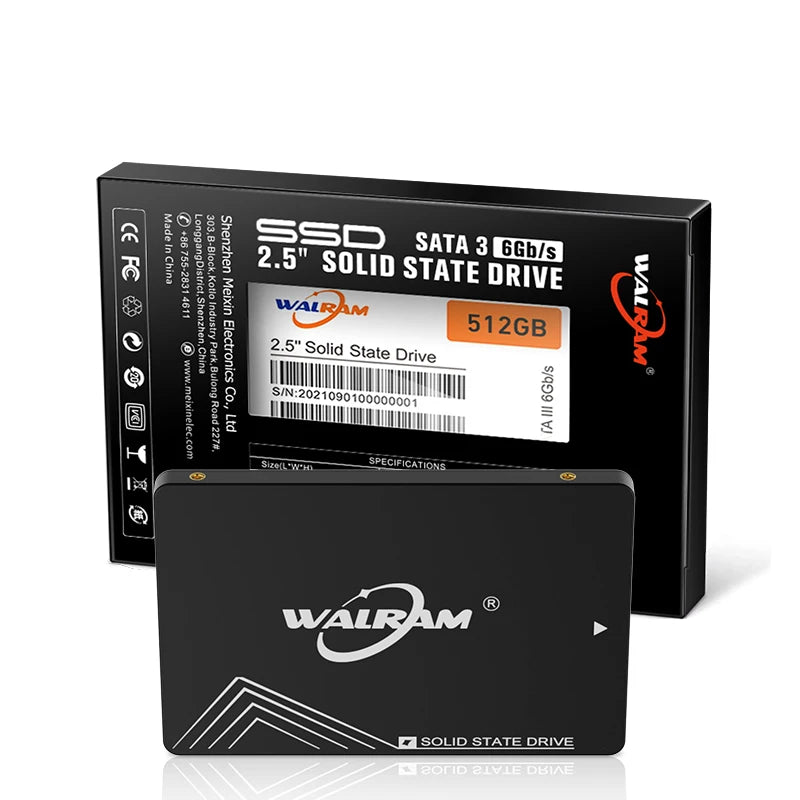 WALRAM SATA3 SSD 128GB 256GB 120GB 480GB 512GB 1TB Hdd 2.5 Hard Disk Disc 2.5 " Internal Solid State Drive 240 gb for laptop