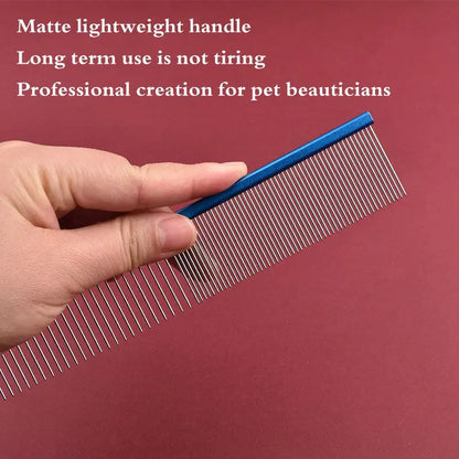 16/19/22cm Light Aluminum Pet Comb Professional Dog Grooming Cat Comb Cleaning Hair Trimmer Brush Accessories 5 Colors Optional