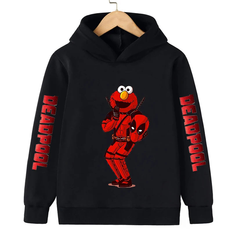 Deadpool Children Hoodies Girl Boy Kids New Fashion Pullover Autumn Winter Clothing Cartoons Casual Clothes Kid Tops Sweatshirts