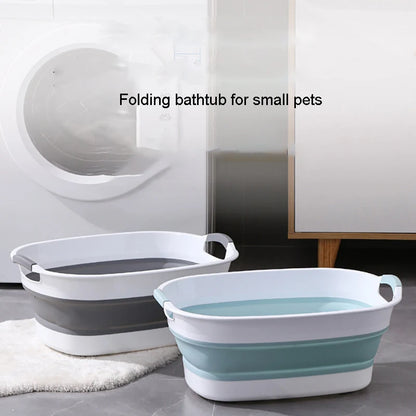 Pet bathtub, special bathtub for cats, cat bathtub, anti-running cat washing basin, foldable bath tub for small dogs