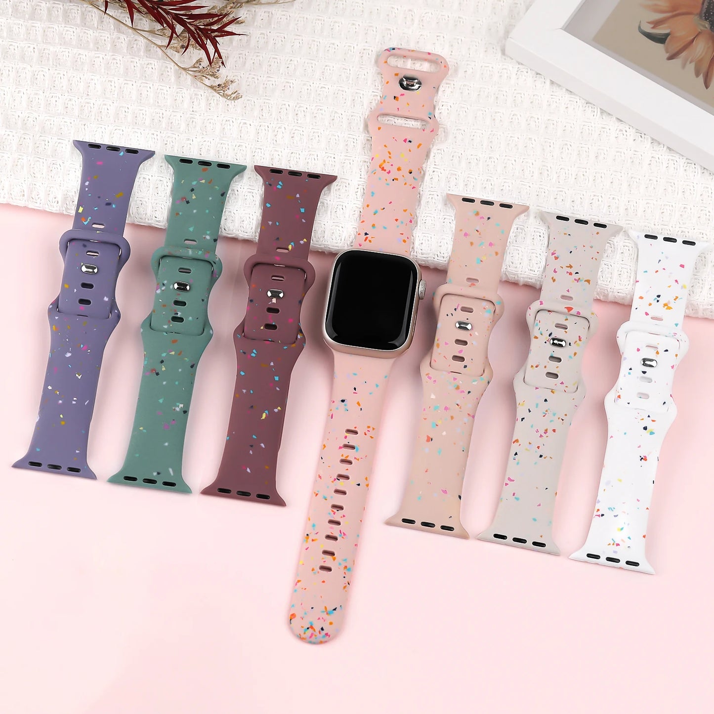 for Apple watch band 45mm 41mm 44mm 49mm 40mm 38 42mm 46mm Sport Silicone bracelet correa Series 9 8 7 6 5 3 4 10 SE Ultra strap