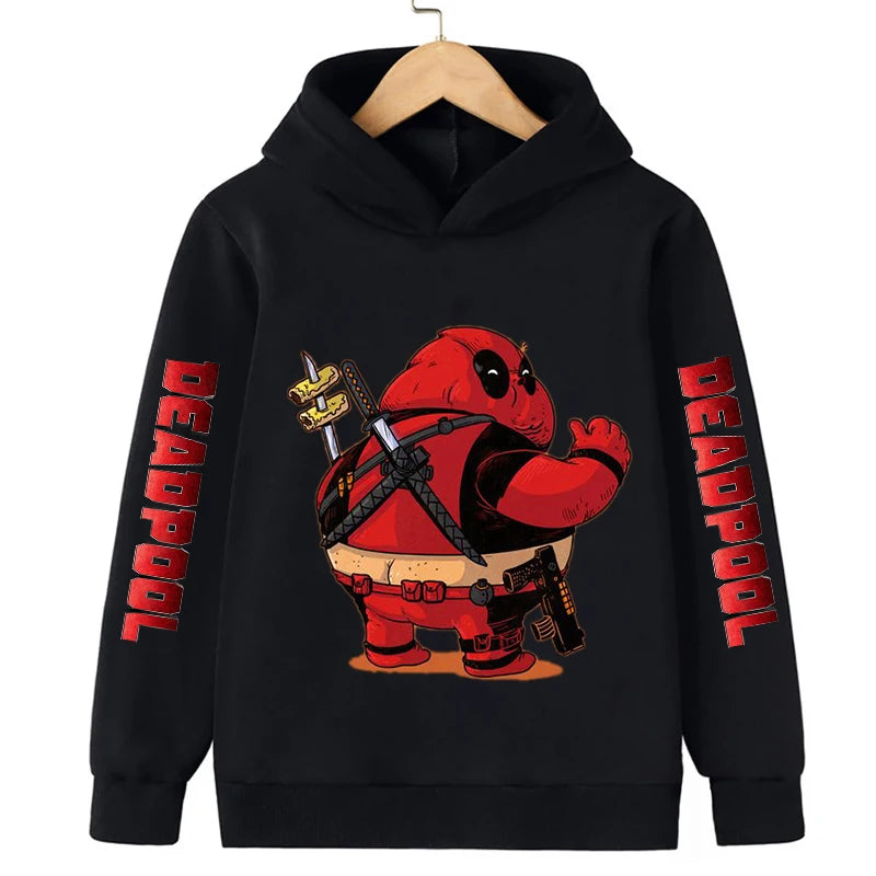 Deadpool Children Hoodies Girl Boy Kids New Fashion Pullover Autumn Winter Clothing Cartoons Casual Clothes Kid Tops Sweatshirts