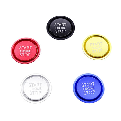 Set Car Engine Start Stop Button Cover Decor Ring for Audi A4 S4 A5 S5 A6 S6 A7 S7 A8 S8 Q5 Q7 Car Styling Sticker Accessories