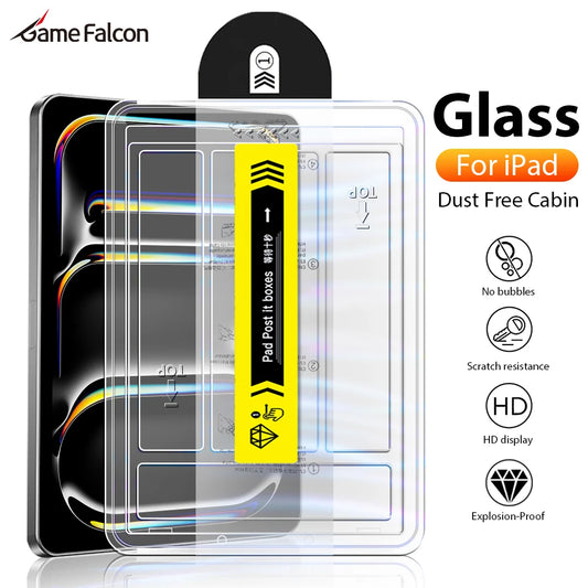 Tempered Glass Screen Protector For Ipad Pro 13 11 M4 M2 2024 12.9 10 9 10th 9th Generations Air 5 4 3 Mini 6 8th 10.2 10.9 Film