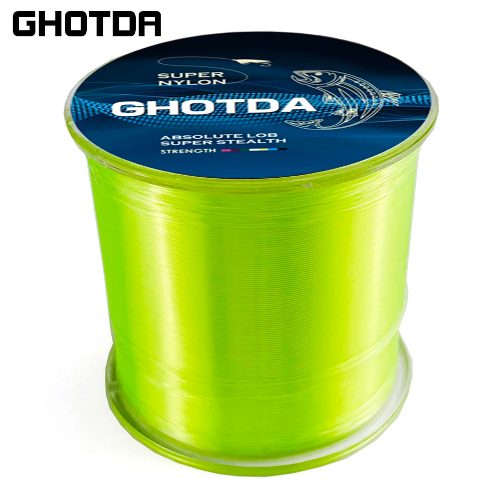 GHOTDA 500M Nylon Fishing Line Durable Monofilament Fishing Wire Rock Sea Fishing Line