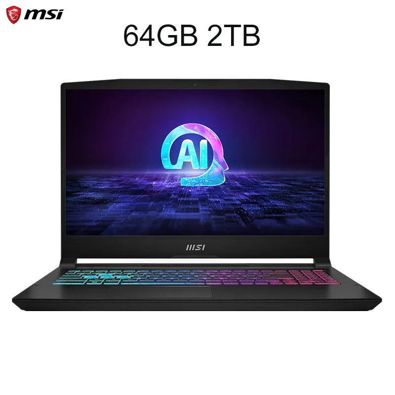 2024 MSI Katana A17 AI Laptop 17.3 Inch 2.5K QHD 240Hz IPS Screen Netbook AMD Ryzen R9-8945HS 16GB 1TB RTX4060 Gaming Notebook