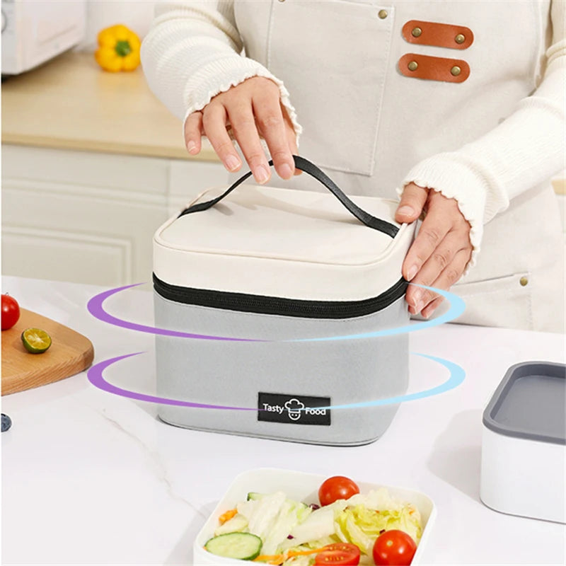 Square Thicken Thermal Lunch Box Bag Food Carrier Cooler Insulation Storage Bags Small Dinner Container for Adults Children