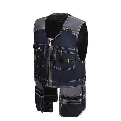 High Quality Men Male Outdoor Workwear Mens Work Vests Multifunction Tool Multi Pockets Vests Waistcoat tuta da lavoro uomo 2XL