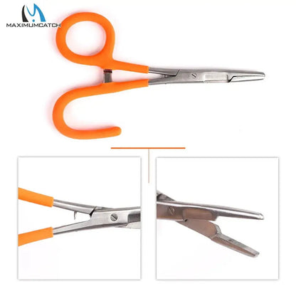 Maximumcatch Stainless Steel Fishing Forceps Hemostats Multi Function 3in1 Line Cutter Hook Remover Fishing Tool Locking Pliers