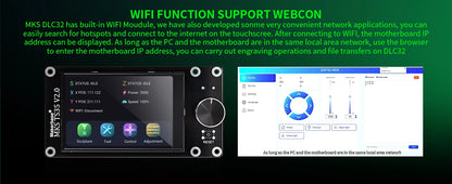 MKS DLC32 V2.1 Offline Controller Board 32bits ESP32 WIFI GRBL Motherboard For Laser Engraving Machine TS35 Touch Screen Display