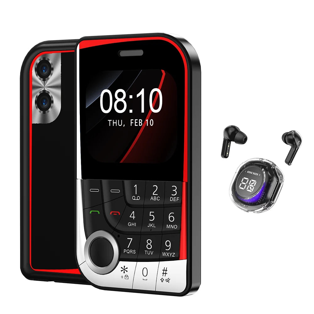 SERVO V10 Small Cell Phone 2 SIM Card Camera Flashlight MP3 FM Magic Voice 2.01" Display 2G GSM Push Button Mobile Phones Type-C