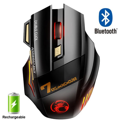 Rechargeable Wireless Mouse Bluetooth Gamer Gaming Mouse Computer Ergonomic Mause With Backlight RGB Silent Mice For Laptop PC