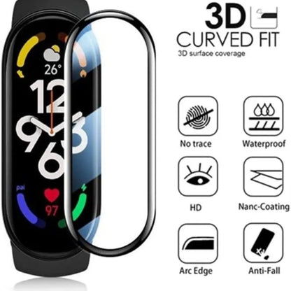 3D Full Screen Protector For Xiaomi Mi band 6 7 Miband Soft Glass Protective Smart Watch Accessories xiaomi mi band 5 4 3 Film