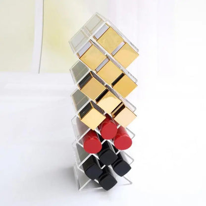 Transparent Glass Makeup Brush Storage Box Gold Cosmetics Container Ring Pencil Lipstick Holder Make Up Brushes Organizer