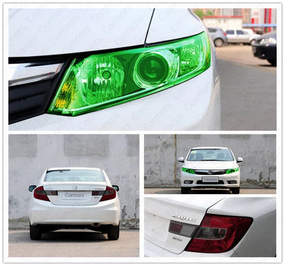 PVC Car Headlight Lamp Film Fog Lamp Sticker Car Headlight Tailing Moulding Foil Self-Adhesive Car Accessories