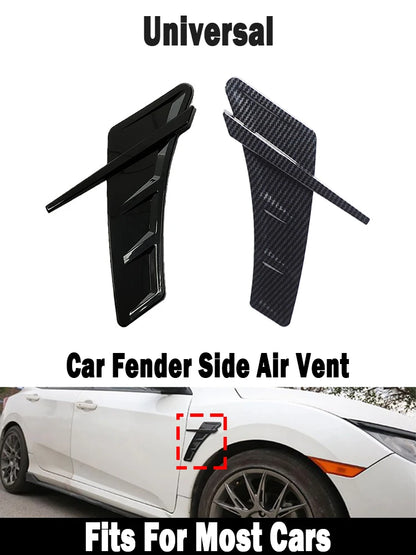 Universal 2Pcs Car Shark Gill Side Fake Vent Sticke Side Fender Trim Tuning for Audi A3 A4 B8 A5 A6 C6 A8 Q3 Q5 Q7 RS5 RS6 S3 TT