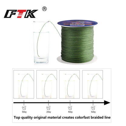 FTK 114M 4 Strands PE Braided Wire Fishing Line 125Yards 0.10mm-0.40mm 8LB-60LB Incredibly Strong Multifilament Fiber Line