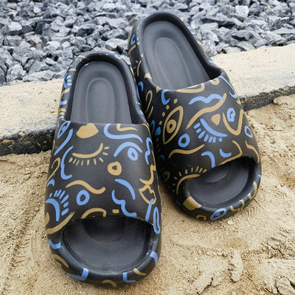 Men New Summer Slippers EVA Soft Summer Beach Slides Bathroom Slipper Soft Sandals Simplicity Ultra Light shoes Flip flops