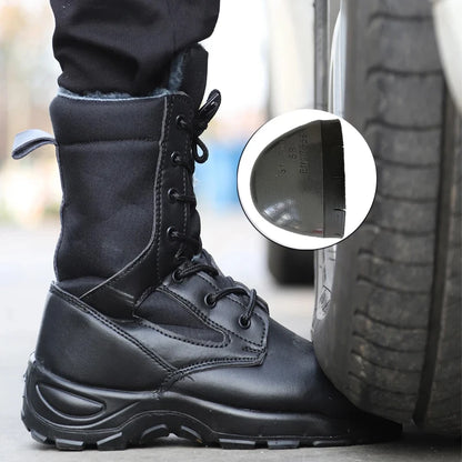 Men's Work Safety Boots Puncture-Proof work Shoes Anti-smash Desert Combat Boots Protective Shoes Steel Toe Boots