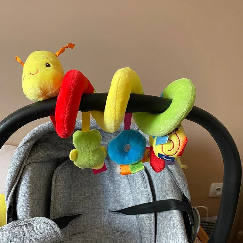 Baby Crib Hanging Rattles Toys Car Seat Toy Soft Mobiles Stroller Crib Cot Spiral Toy Pram Hanging Dolls for Babies Newborn Gift