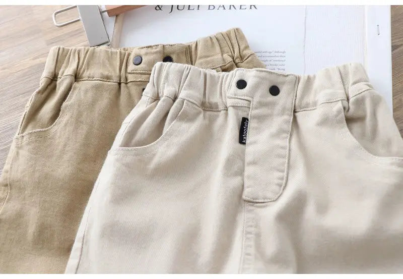 Baby Boy Girl Loose Pants New Fashion Korean Style Casual Solid Spring Autumn Children's Pants for 1-6 Years