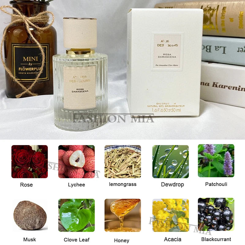 50ml Brand Eau de Parfum Spray Perume For Women Men's Long Lasting Atomizer Sexy Lady Woody Flower Fragrance Musk Perfume