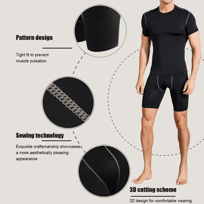 Men's Compression Shorts Men Gym Workout Quick Dry Running Sport Fitness Shorts Pocket Fitness Shorts Shorts Training Tight A4F5